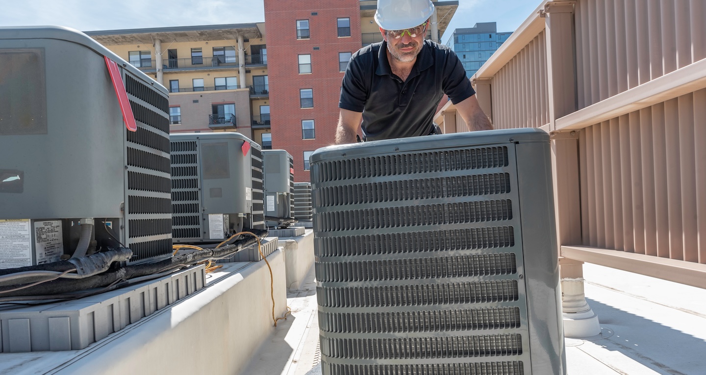 Moving a new air conditioner for an install